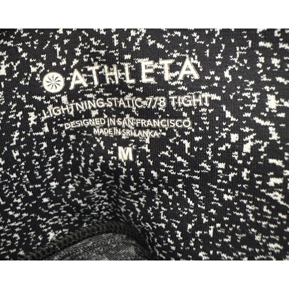 ATHLETA Lightening Static black 7/8 Tights leggings pockets womens Size Medium - Picture 5 of 10